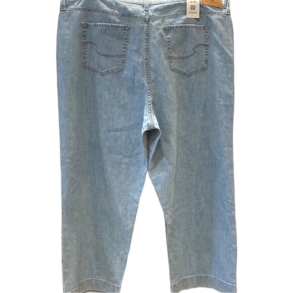 Levi's 20 Denim Jeans Plus Size High-Rise Wide Leg Crop Levi Strauss Heritage - Picture 10 of 14